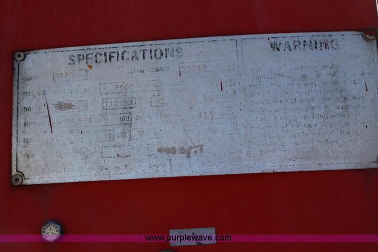 image for item 4929 Hotsy 9248 LP hot water pressure washer on trailer