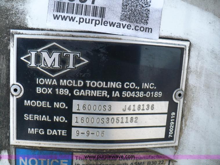 image for item 5997 2005 IMT 16000 hydraulic loader/wallboard crane