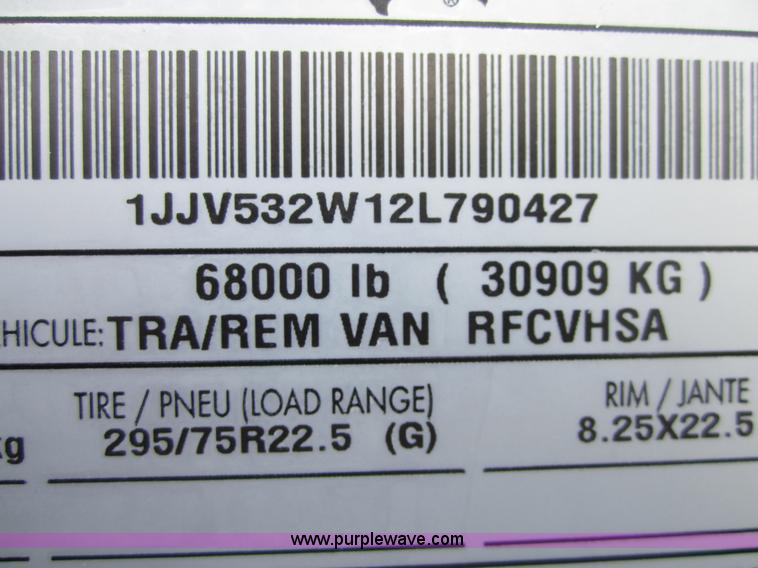 image for item 3770 2002 Wabash 53' reefer van trailer