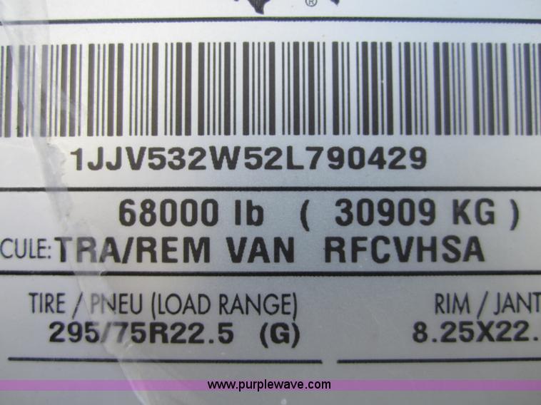 image for item 3773 2002 Wabash 53' reefer van trailer