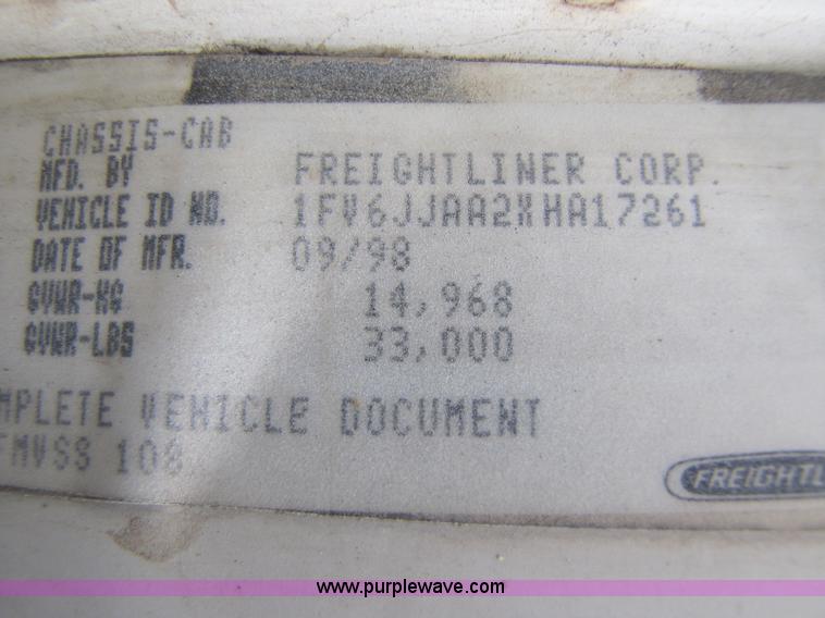 image for item 8415 1999 Freightliner FL80 Contractor dump bed truck
