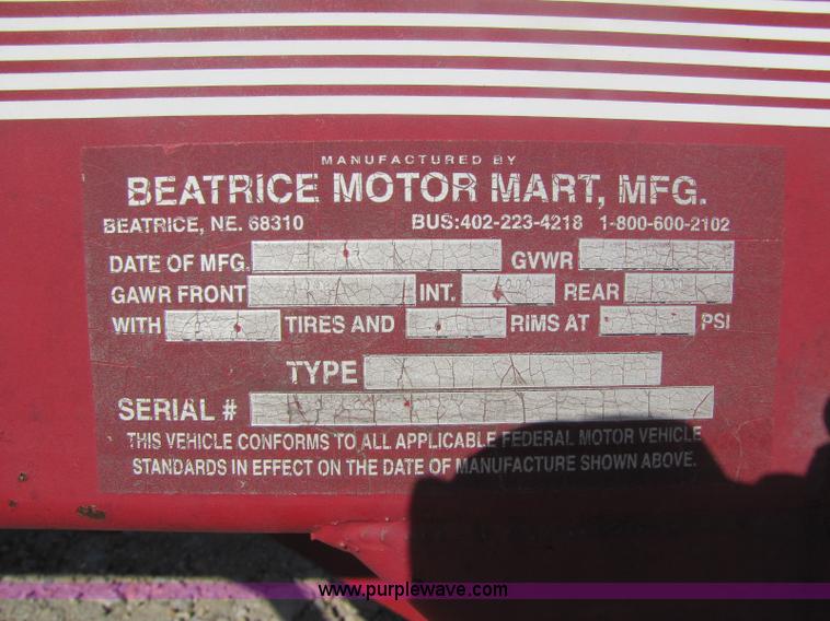 image for item 8444 1997 Beatrice Motor 53' Wedge car hauler