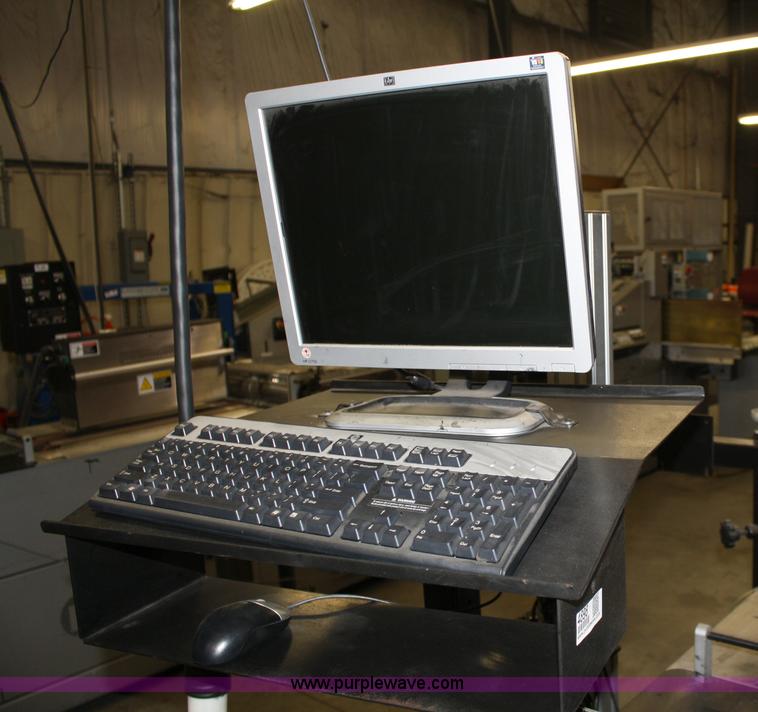 image for item 4898 Kirk-Rudy NetJet inkjet addressing system with dryer/heater, 12" conveyor, quarter folder, ramp stacker and ink management system