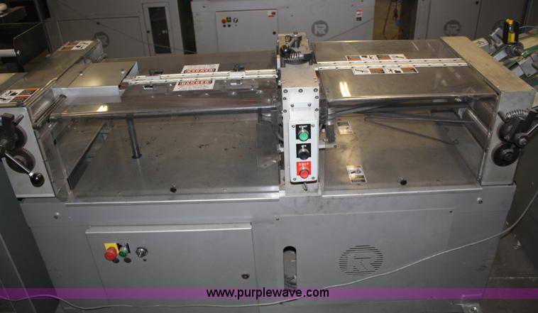 image for item 4898 Kirk-Rudy NetJet inkjet addressing system with dryer/heater, 12" conveyor, quarter folder, ramp stacker and ink management system