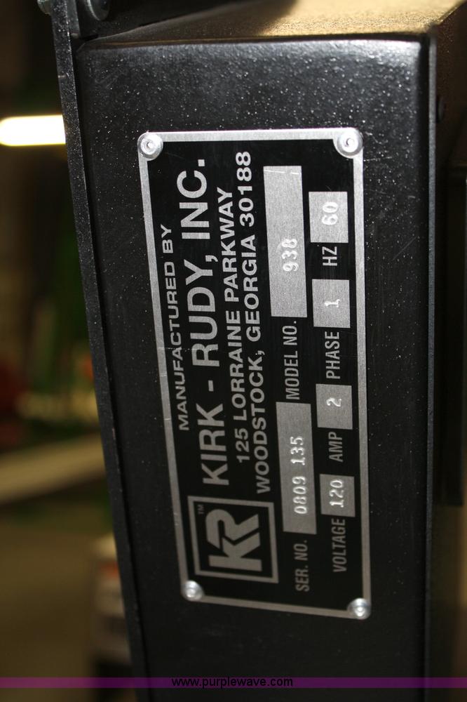 image for item 4898 Kirk-Rudy NetJet inkjet addressing system with dryer/heater, 12" conveyor, quarter folder, ramp stacker and ink management system