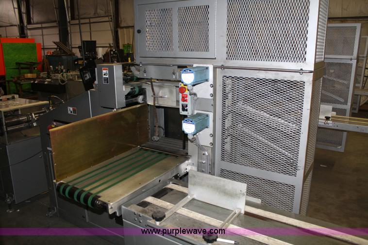 image for item 4898 Kirk-Rudy NetJet inkjet addressing system with dryer/heater, 12" conveyor, quarter folder, ramp stacker and ink management system
