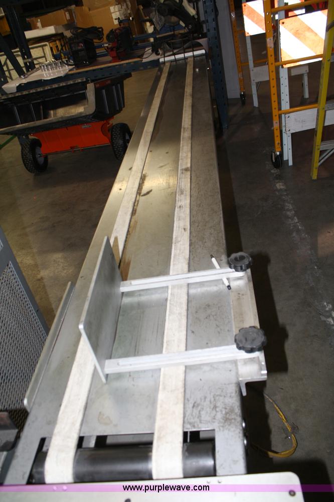 image for item 4898 Kirk-Rudy NetJet inkjet addressing system with dryer/heater, 12" conveyor, quarter folder, ramp stacker and ink management system