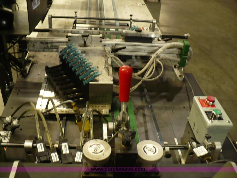 image for item 4898 Kirk-Rudy NetJet inkjet addressing system with dryer/heater, 12" conveyor, quarter folder, ramp stacker and ink management system