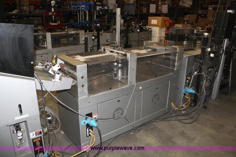 image for item 4899 Kirk-Rudy NetJet inkjet addressing system with dryer/heater, 12" conveyor, quarter folder, ramp stacker and ink management system