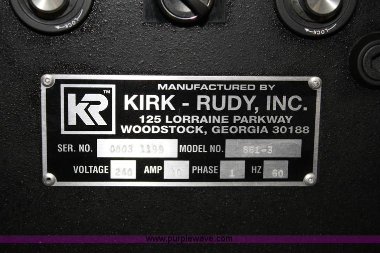 image for item 4899 Kirk-Rudy NetJet inkjet addressing system with dryer/heater, 12" conveyor, quarter folder, ramp stacker and ink management system