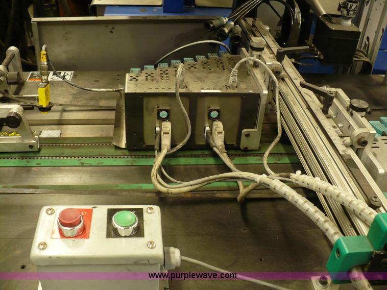 image for item 4899 Kirk-Rudy NetJet inkjet addressing system with dryer/heater, 12" conveyor, quarter folder, ramp stacker and ink management system