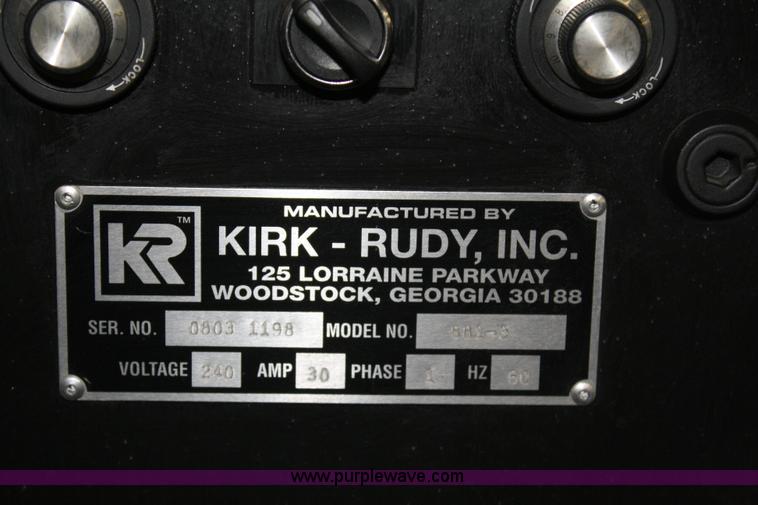 image for item 4900 Kirk-Rudy NetJet inkjet addressing system with 12" conveyor, ramp stacker and ink management system