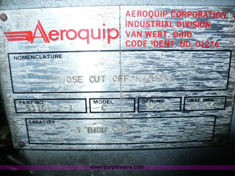 image for item 6005 Aeroquip C hose cutting machine