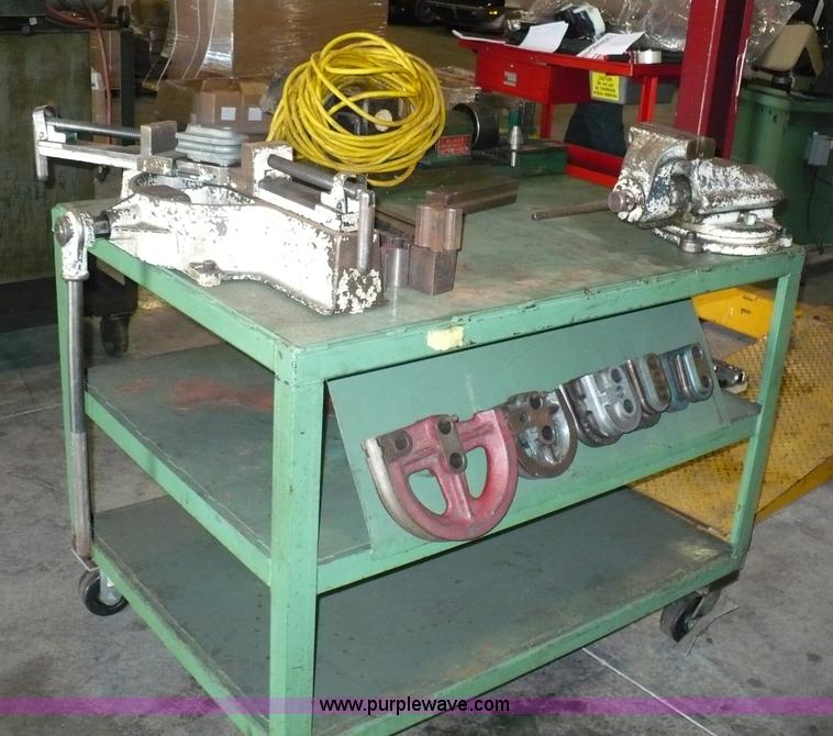 image for item 6007 Olson Manufacturing tube flare machine on rolling table