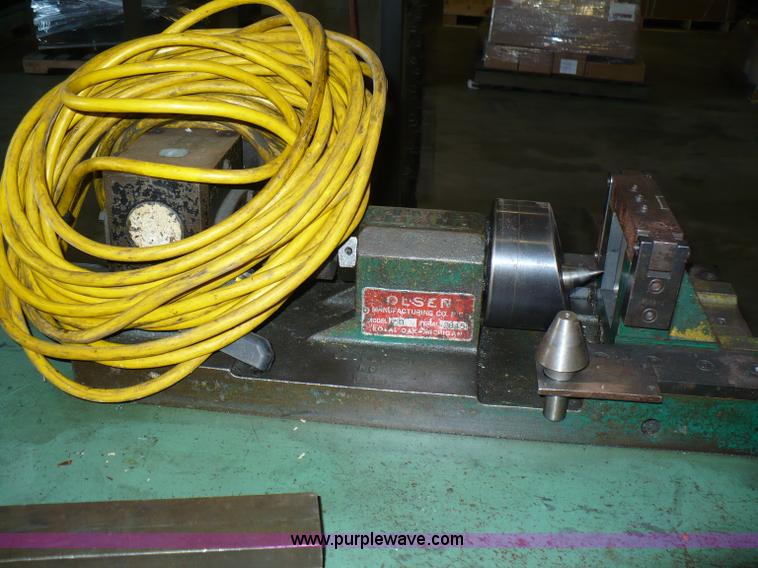image for item 6007 Olson Manufacturing tube flare machine on rolling table