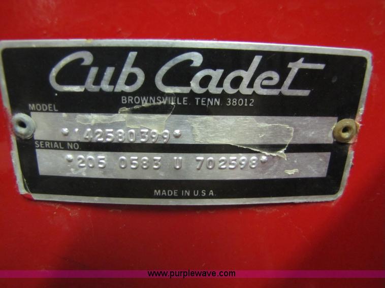 image for item 8480 Cub Cadet 582 Special riding mower