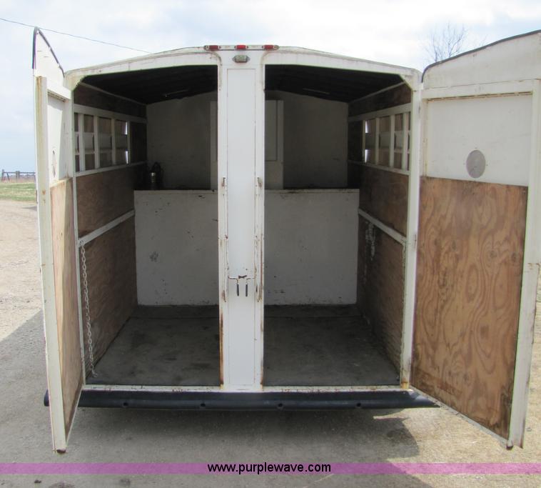 image for item 8511 1992 Titan 14' goose neck horse trailer with living quarters