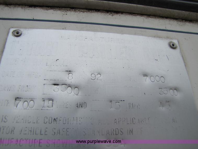 image for item 8511 1992 Titan 14' goose neck horse trailer with living quarters