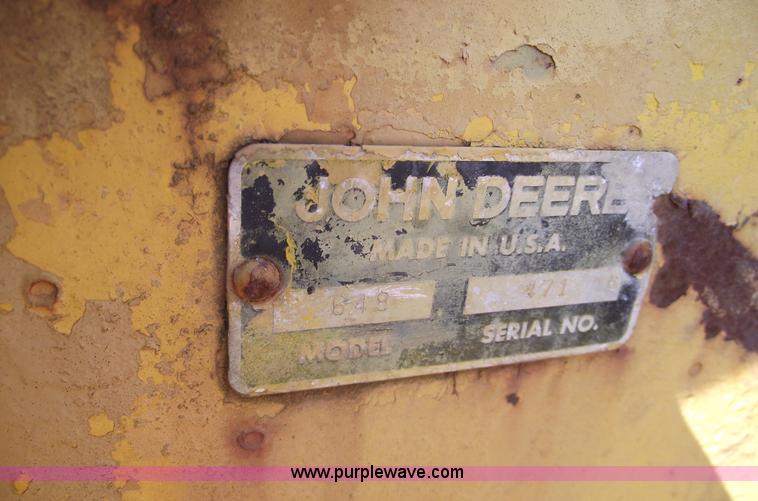 image for item 9562 John Deere 648 tractor with canopy