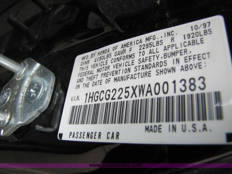 image for item 2347 1998 Honda Accord EX