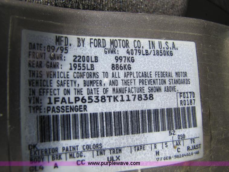 image for item 8543 1996 Ford Contour GL