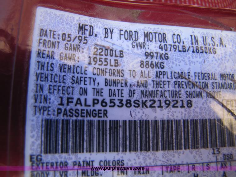 image for item 8589 1995 Ford Contour GL