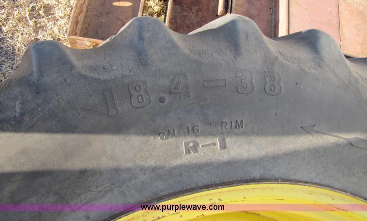 image for item 1006 (2) 18.4-38 dual tires on 10 bolt rims