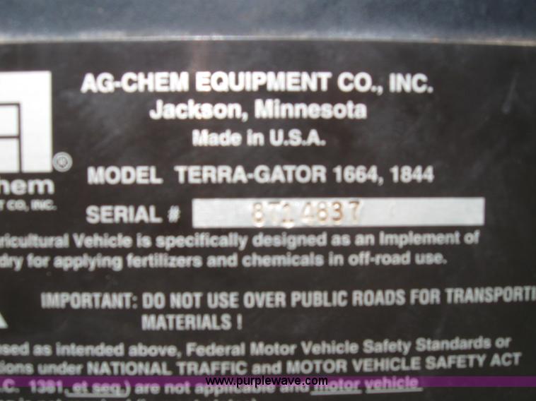 image for item 1950 1998 Ag-Chem TerraGator 1844 self-propelled sprayer