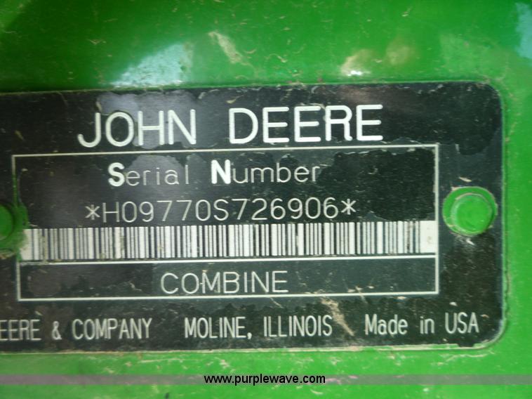 image for item 2951 2008 John Deere 9770 STS combine