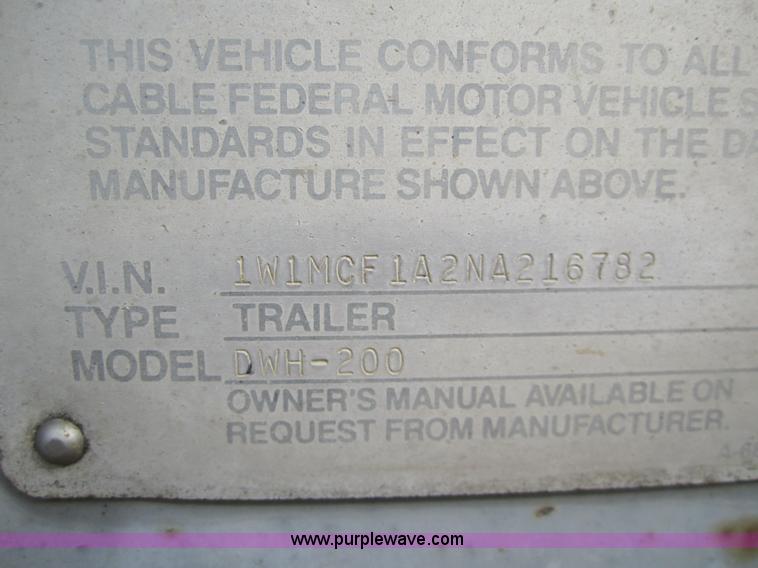 image for item 3066 1992 Wilson DWH-200 43' hopper trailer