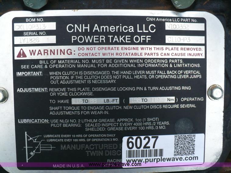 image for item 6027 Case P85 diesel engine power unit