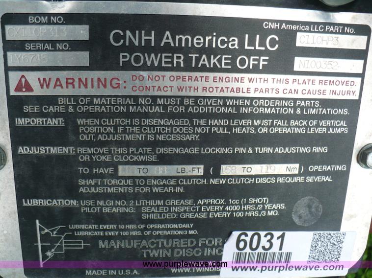 image for item 6031 Case P85 diesel engine power unit