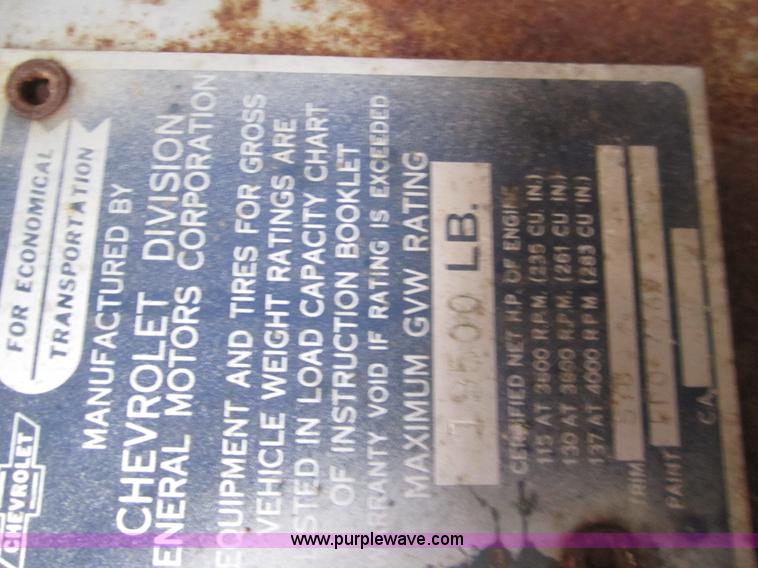 image for item 6342 1960 Chevrolet 60 Viking flatbed truck