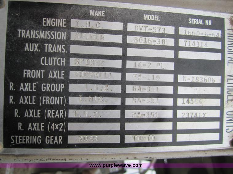 image for item 6344 1966 International CO 400 dump truck