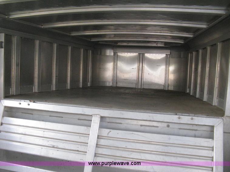 image for item 8113 2000 Featherlite 8120 aluminum goose neck stock trailer