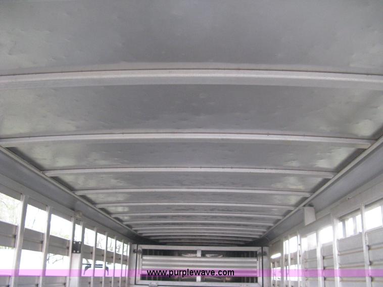 image for item 8113 2000 Featherlite 8120 aluminum goose neck stock trailer
