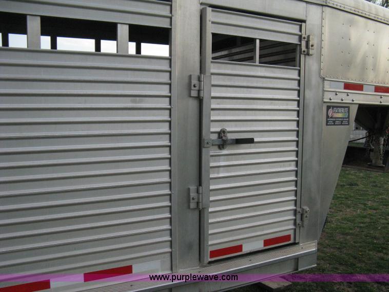 image for item 8113 2000 Featherlite 8120 aluminum goose neck stock trailer