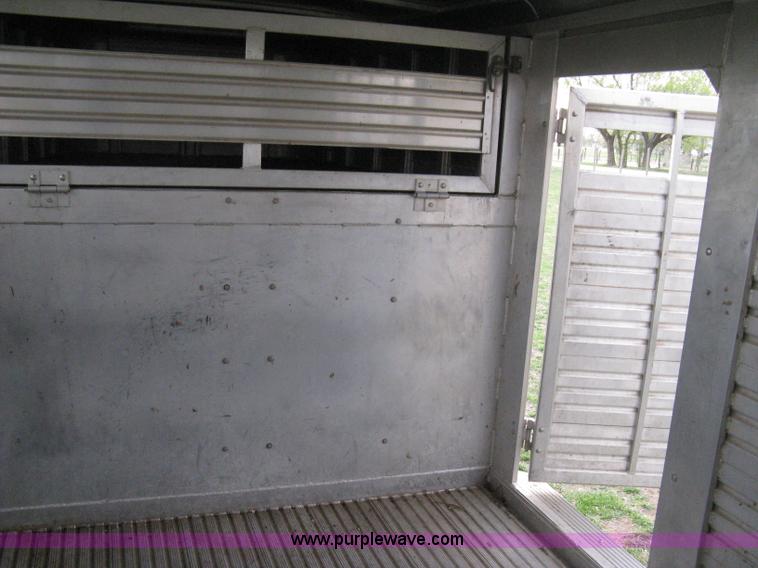 image for item 8113 2000 Featherlite 8120 aluminum goose neck stock trailer