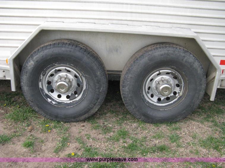 image for item 8113 2000 Featherlite 8120 aluminum goose neck stock trailer