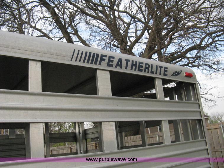 image for item 8113 2000 Featherlite 8120 aluminum goose neck stock trailer