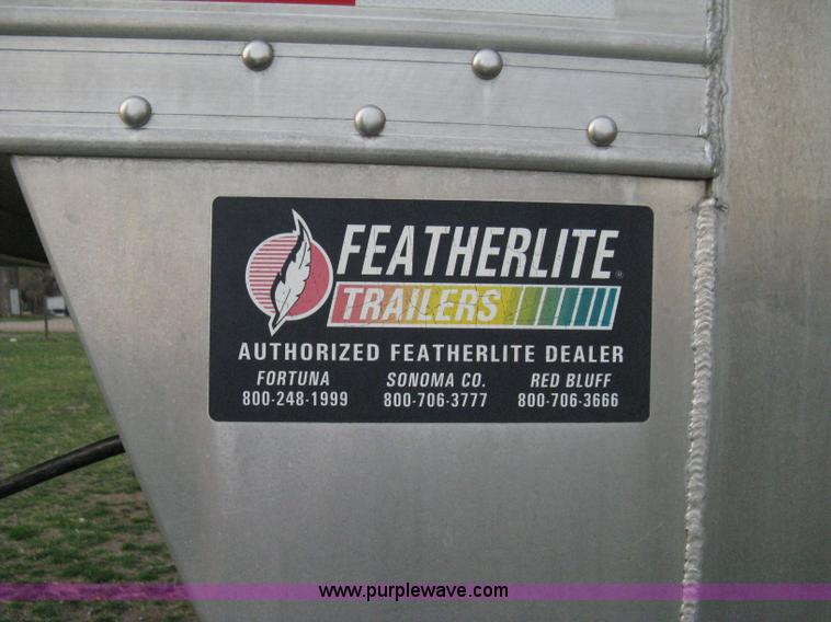image for item 8113 2000 Featherlite 8120 aluminum goose neck stock trailer