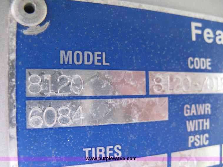 image for item 8113 2000 Featherlite 8120 aluminum goose neck stock trailer