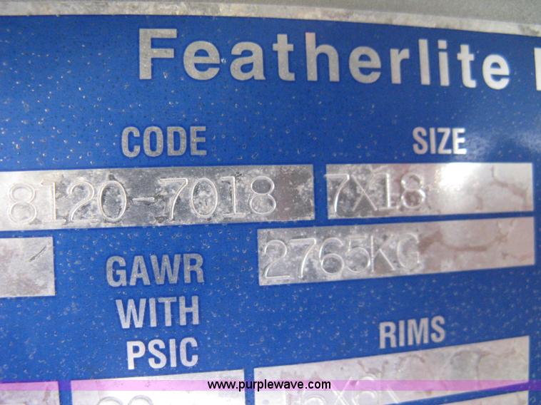 image for item 8113 2000 Featherlite 8120 aluminum goose neck stock trailer