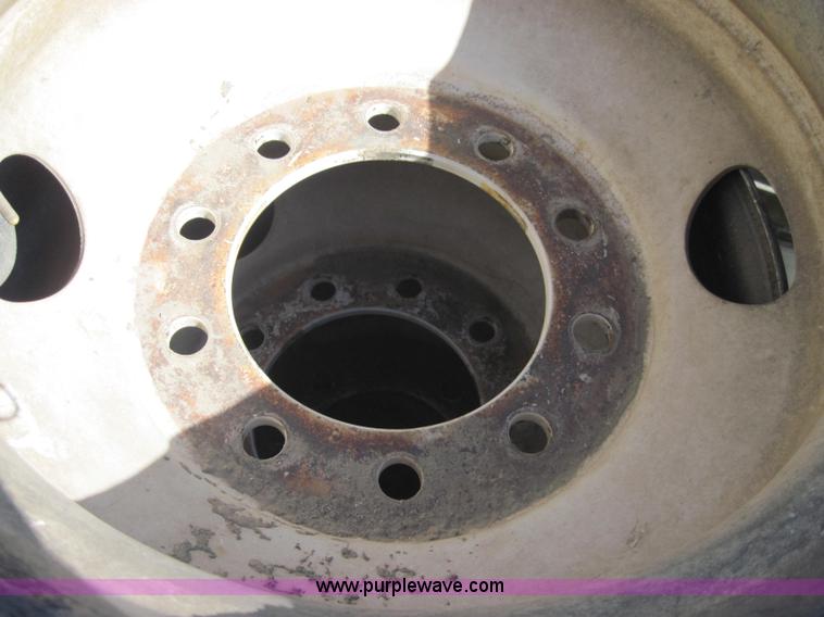 image for item 1957 (15) 22.5" bud style steel rims, hub pilot