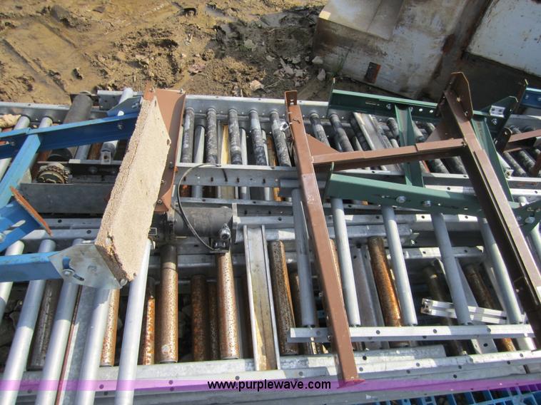 image for item 3824 (11) rolling conveyor sections with seven legs