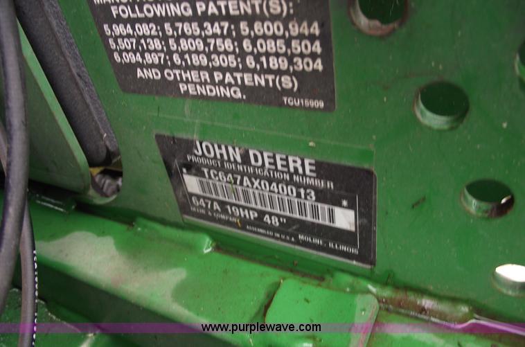image for item 5765 John Deere 647A ZTR mower
