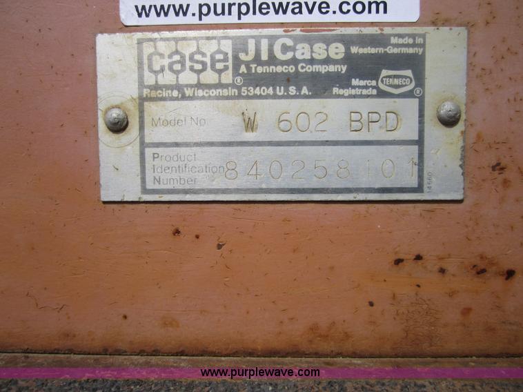 image for item 3838 1992 Case WB602 vibratory compactor