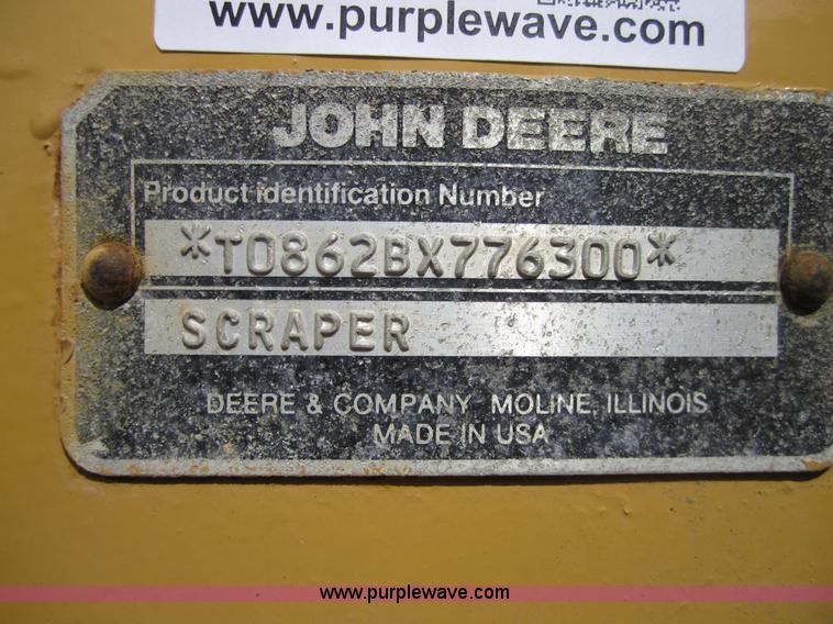 image for item 3839 1993 John Deere 862B elevating scraper