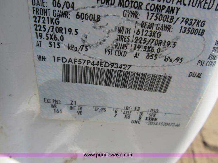 image for item 4102 2004 Ford F550 Super Duty XL service truck