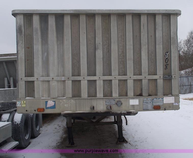 image for item 5459 1988 Raven 45' spread axle aluminum flatbed trailer